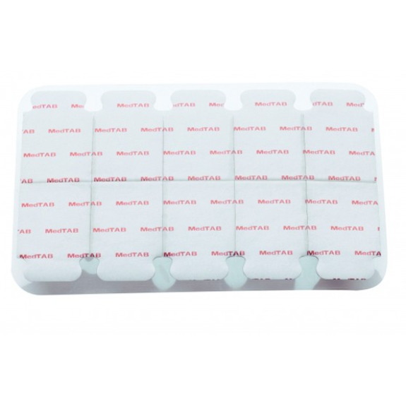 Electrodes ECG MEDTAB rouge (sachet de 10 plaquettes de 10)-Lire la description