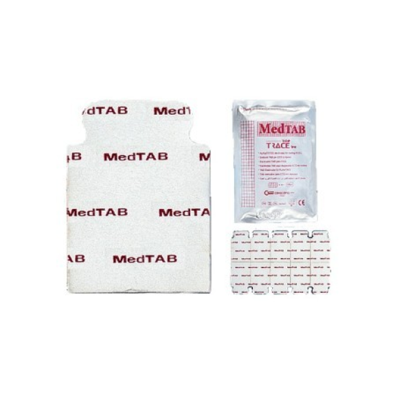 Electrodes ECG MEDTAB rouge (sachet de 10 plaquettes de 10)-Lire la description