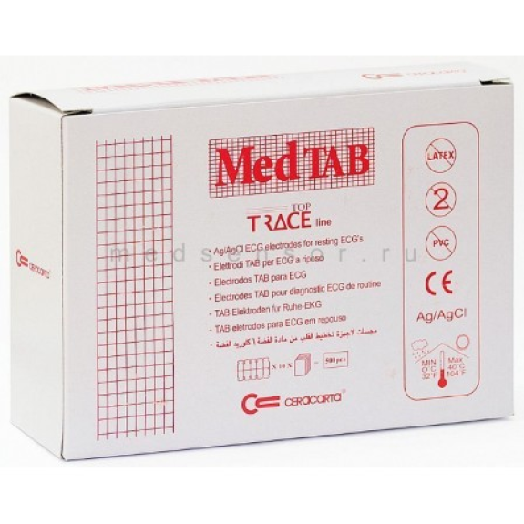 Electrodes ECG MEDTAB rouge (sachet de 10 plaquettes de 10)-Lire la description