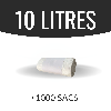 Sac poubelle 10L haute densité blanc Sac poubelle 10L haute densité blanc