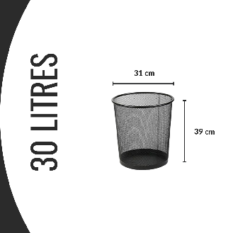 Sac poubelle - 30 L - Noir - Basse densité - colis de 500 sacs-Lire la description