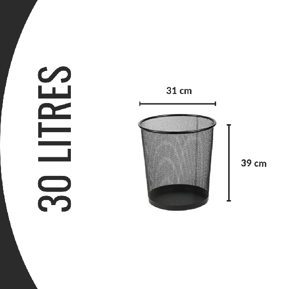 Sac poubelle - 30 L - Noir - Basse densité - colis de 500 sacs-Lire la description