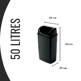 Sac poubelle - 50 L - Noir -Basse densité - colis de 250 sacs-Lire la description
