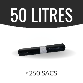 Sac poubelle 50L basse densité noir-Lire la description