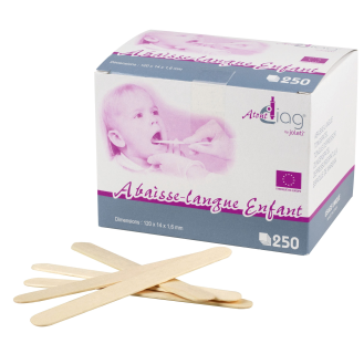 Abaisse langue bois enfant (boîte de 250)-Lire la description