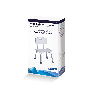 Chaise de douche avec découpe anatomique-Lire la description