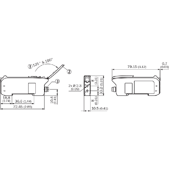 Ampli. fibre PNP/NPN 4-20mA Led rouge Tempo 12-24Vdc / M08 4P - WLL80P-22THY1DZZZZZ1Z1-Lire la description
