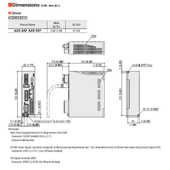 Driver compatible EtherNet/IP, 1/3PH 200-240VAC - AZD-CEP Driver compatible EtherNet/IP, 1/3PH 200-240VAC - AZD-CEP-Lire la description