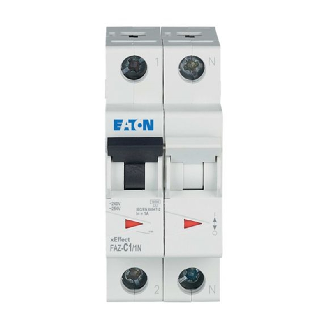 Disjoncteur modulaire, FAZ, 1A, 1Np, courbe C, AC, 15 kA - FAZ-C1/1N-Lire la description