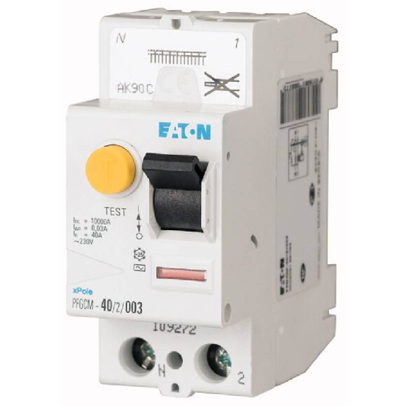Interrupteur différentiel PFGM, borne à ressort, 2x25A 30mA type AC - PFGCM-25/2/003 Interrupteur différentiel PFGM, borne à ressort, 2x25A 30mA type AC - PFGCM-25/2/003-Lire la description