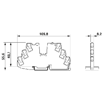 Borne disjoncteur électronique 24VDC - réglable de 1 à 8 A  - PTCB E1 24DC/1-8A SI-R-Lire la description