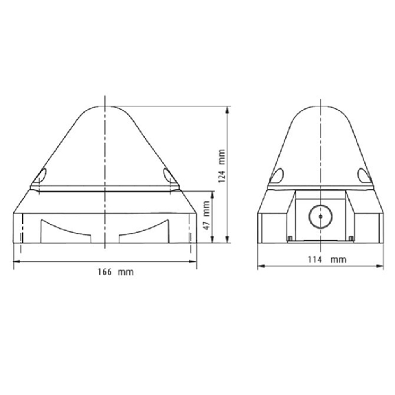 Feu flash 5J pyramidal 230Vac Transparent IP66 - PBV220052300-Lire la description