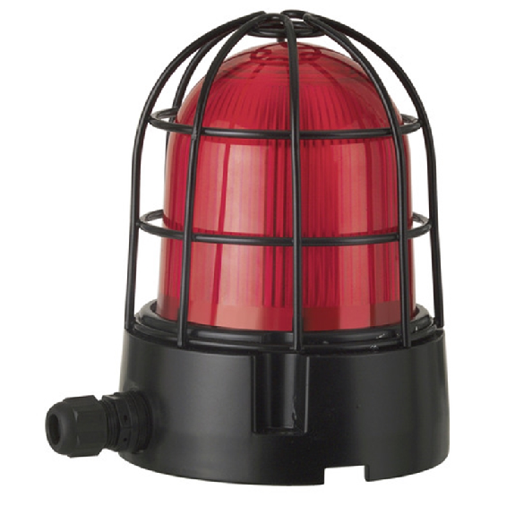 Feu à éclats double BM 230VAC ROUGE Ø153mm NOIR-Lire la description