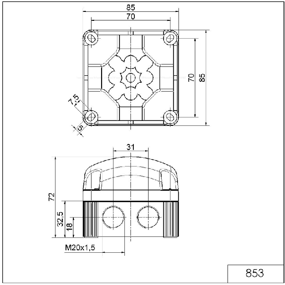 Feu permanent DEL 12VDC BLEU IP66, IP67-Lire la description
