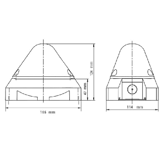 Feu flash 5J pyramidal 115Vac Rouge IP66 - PBV220051153-Lire la description