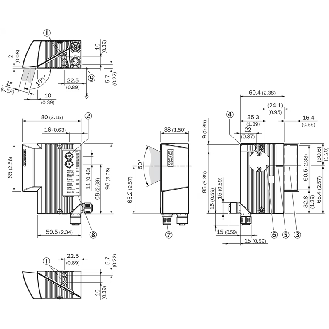 Lecteur de codes Linéaire, Multitrames, Mid Range, Focale fixe - CLV631-3120-Lire la description