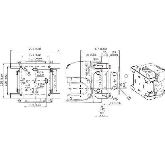 Équerre de fixation pour LMS5xx (pour mise à niveau) - SIC2059271 Équerre de fixation pour LMS5xx (pour mise à niveau) - SIC2059271-Lire la description