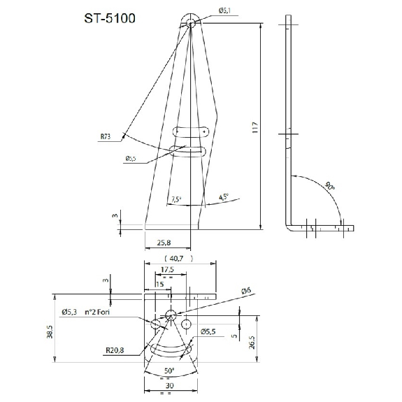 Equerre de fixation S300 - ST-5100-Lire la description