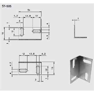 Équerre de fixation pour S3/S40/S7/S41/S100/TEN/TEC - ST-505-Lire la description
