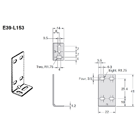Equerre de fixation pour E3Z - E39-L153-Lire la description