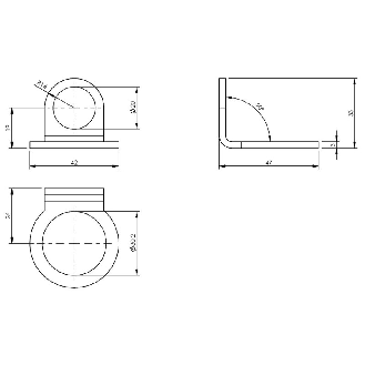 Système de montage pour capteurs M30, Ø 42 x 47 mm, inox, Ecolab - BMS CS-M-D12-ID30-01 (BAM0033)-Lire la description