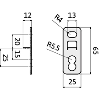 Equerre plate inox AISI 304 pour coffrets séries JS, JB, EQ et CPF - EBW Equerre plate inox AISI 304 pour coffrets séries JS, JB, EQ et CPF - EBW