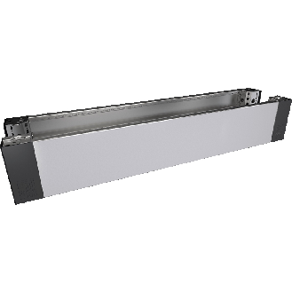 Pièces angle socle +plaq.av./arr.inox 1200x200x-mm (LxHxP) - VX 8620.063-Lire la description