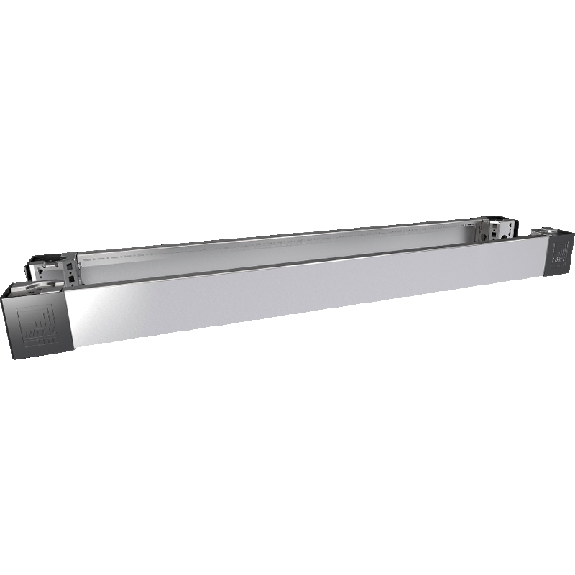 Pièces angle socle +plaq.av./arr.inox 1200x100x-mm (LxHxP) - VX 8620.053-Lire la description