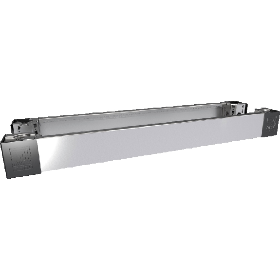Pièces angle socle +plaq.av./arr.inox 1000x100x-mm (LxHxP) - VX 8620.052-Lire la description