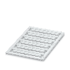 Repères pour blocs de jonction 8,2mm, vierge, 7,4x4,7mm, blanc - UCT-TMF 8 Repères pour blocs de jonction 8,2mm, vierge, 7,4x4,7mm, blanc - UCT-TMF 8