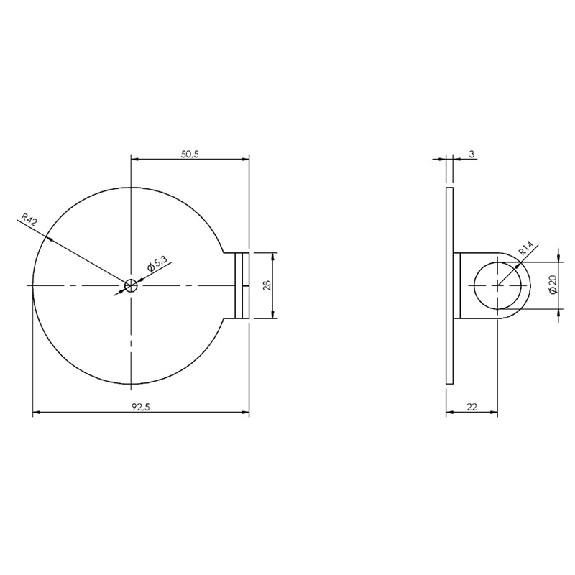 Système de fixation pour réflecteurs BOS R-1, Ø 84 x 92,5 mm, inox - BMS CR-M-D12-IU-05 (BAM003N) Système de fixation pour réflecteurs BOS R-1, Ø 84 x 92,5 mm, inox - BMS CR-M-D12-IU-05 (BAM003N)-Lire la description