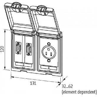 Cadre 2x transparent Cadre: Métal, Mat nickelé, Couvercle: Plastique - 4000-68223-0000000 | MSDD-Lire la description