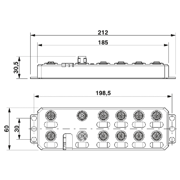 Répartiteur 16xM12, 16 entrées TOR 24Vdc, Ethernet/IP - AXL E EIP DI16 M12 6P-Lire la description