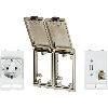 Set MSDD: Cadre double + RJ45 + USB + Prise Allemande (2+PE) 16A - 4000-68123-0011310 | MSDD