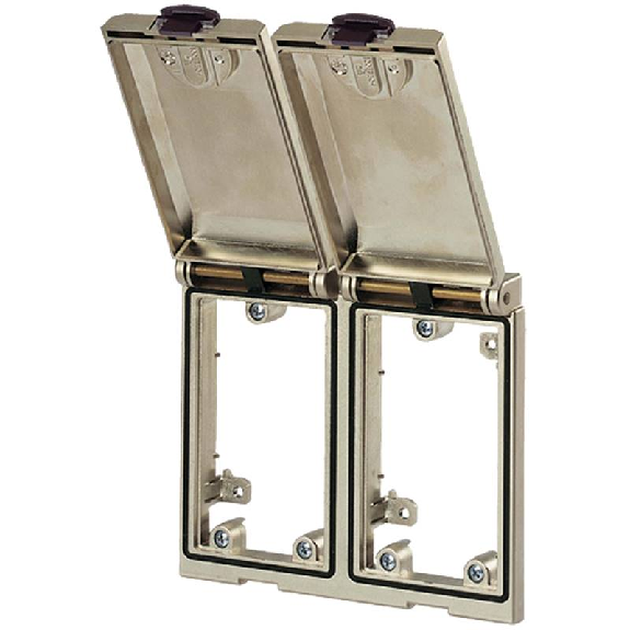 Set MSDD: Cadre double + RJ45 + USB + Prise Allemande (2+PE) 16A - 4000-68123-0011310 | MSDD-Lire la description