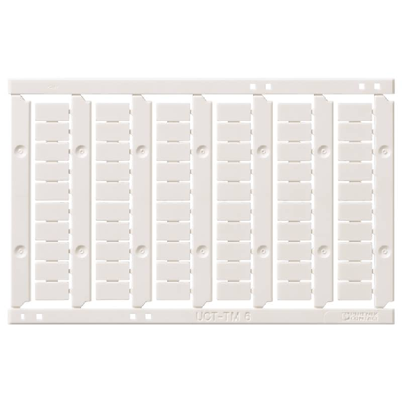 Repères vierges, enfichables, 4,0mm², en façade (60p x5 plaques) - XW5Z-P4.0LB1 Repères vierges, enfichables, 4,0mm², en façade (60p x5 plaques) - XW5Z-P4.0LB1-Lire la description