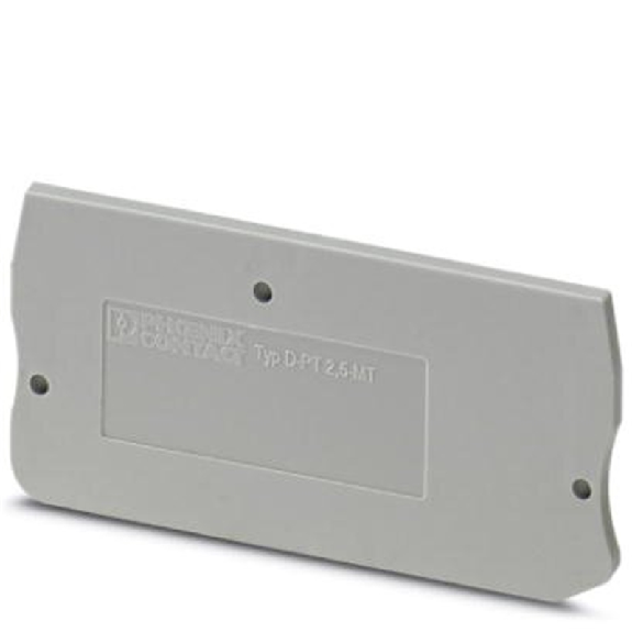 Flasque d'extrémité, 62 x 2,2 x 29,1 mm, gris - D-PT 2,5-MT Flasque d'extrémité, 62 x 2,2 x 29,1 mm, gris - D-PT 2,5-MT-Lire la description