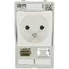 Module simple MSDD 1x Prise France + 1x RJ45 + 1x découpe - 4000-68000-4510001