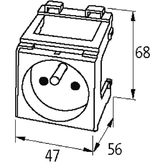 Module MSVD Prise de courant France (UTE) 250V AC/16 A, à vis - 4000-72000-3010000-Lire la description