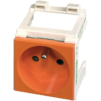 Module MSVD Prise de courant France (UTE) orange 250V AC 10-16A - 4000-72000-0150000-Lire la description