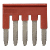 Pontage sécable rouge, 5 pôles, pour bornes Push-In + de 2,5mm² - XW5S-P2.5-5RD