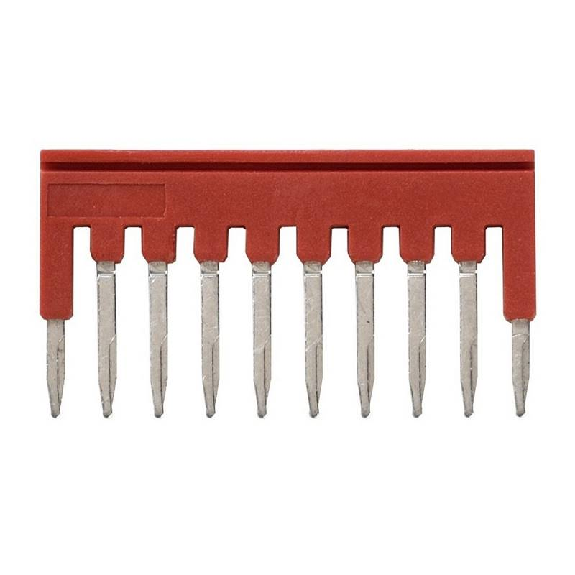 Pontage sécable rouge, 10 pôles, pour bornes Push-In + de 1,5mm² - XW5S-P1.5-10RD Pontage sécable rouge, 10 pôles, pour bornes Push-In + de 1,5mm² - XW5S-P1.5-10RD-Lire la description