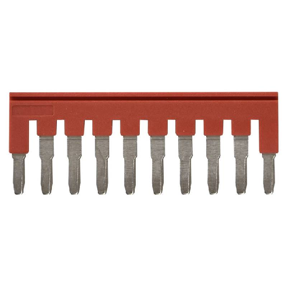 Pontage sécable rouge, 10 pôles, pour bornes Push-In + de 4,0mm² - XW5S-P4.0-10RD Pontage sécable rouge, 10 pôles, pour bornes Push-In + de 4,0mm² - XW5S-P4.0-10RD-Lire la description