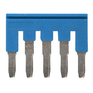 Pontage sécable bleu, 5 pôles, pour bornes Push-In + de 4,0mm² - XW5S-P4.0-5BL-Lire la description