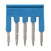 Pontage sécable bleu, 5 pôles, pour bornes Push-In + de 1,5mm² - XW5S-P1.5-5BL