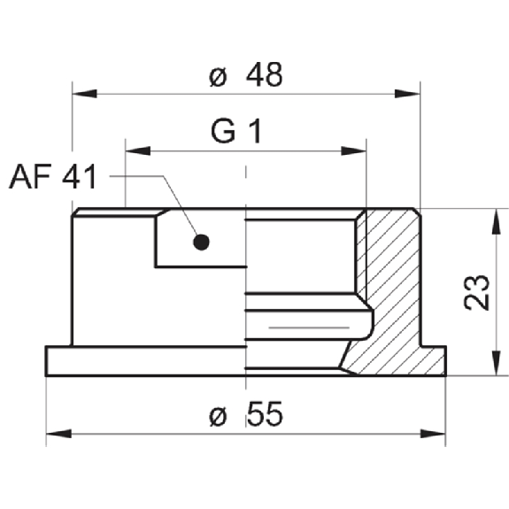 Adaptateur G 1 A hygiénique (A04) / SMS 1145, DN 38 (S01) - ZPH1-5233-Lire la description