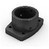 Adaptateur tube profilé vers tube rond Ø48mm, RAL 7016 - 63590-00002-1701610