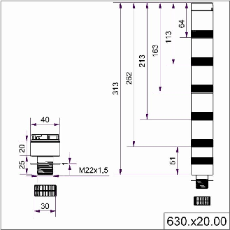 Adaptateur pour montage à trou unique EM - 630.720.00-Lire la description