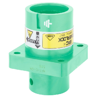 Powerlock; Embase en saillie; section: 50-120mm²; PE; Vert; Protect. - 44420277 | EPIC POWERLOCK A6 S PE/GN BP M12 (1)-Lire la description
