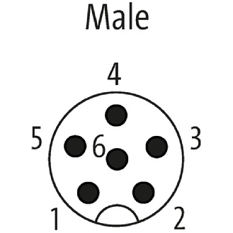 Résistance de terminaison système CUBE, M12 Mâle Droit 6 pôles - 7000-15041-0000000 (ARTICLE D'OCCASION)-Lire la description